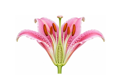 Lys - fleur en coupe